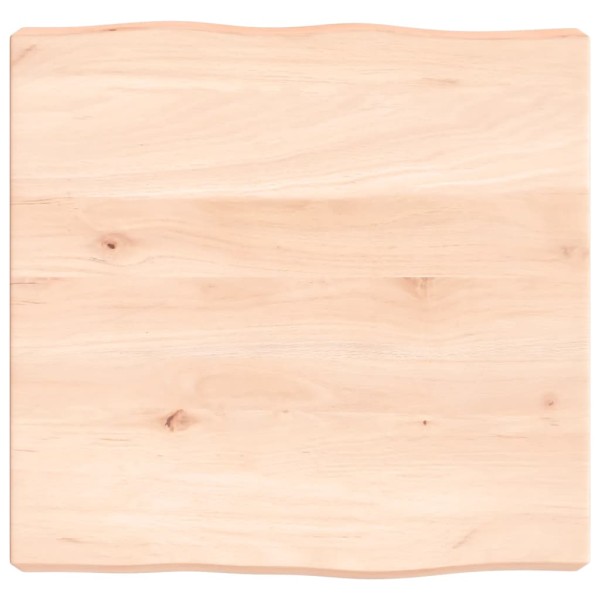 Tablero de mesa madera maciza borde natural 40x40x(2-6) cm