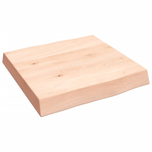 Tablero de mesa madera maciza borde natural 40x40x(2-6) cm