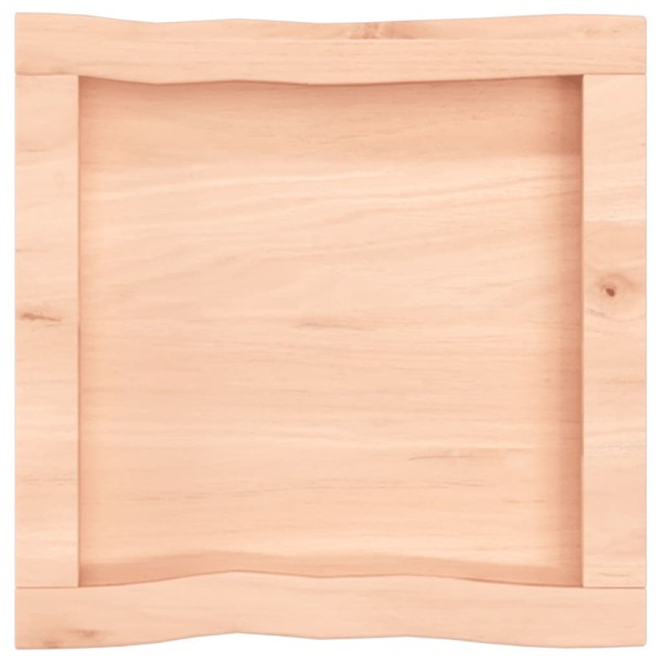 Tablero de mesa madera maciza borde natural 40x40x(2-6) cm