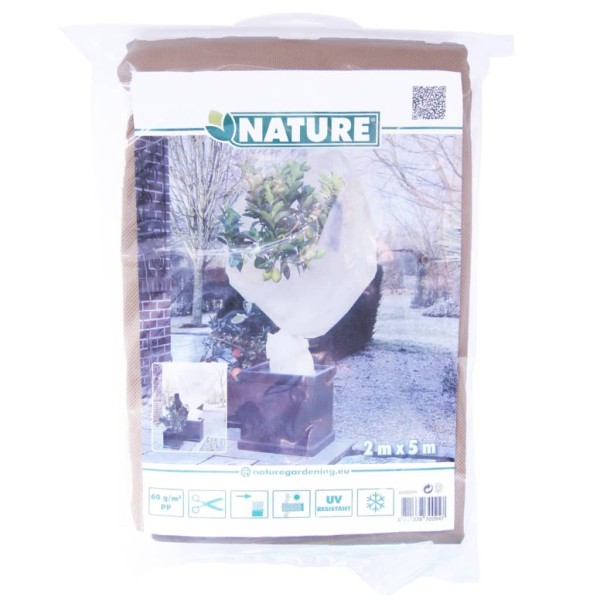 Nature Funda cubre plantas polar anti-heladas beige 60 g/m² 2x5