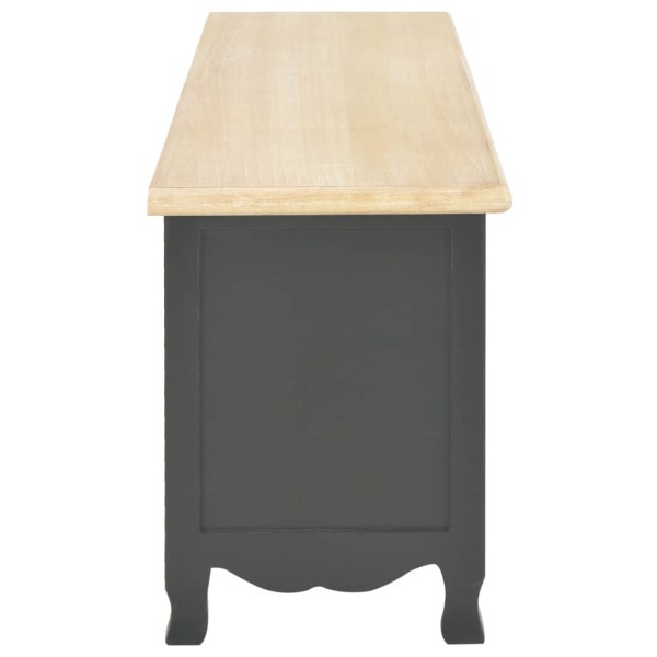 Mueble para TV madera maciza de mango negro 120x30x40 cm