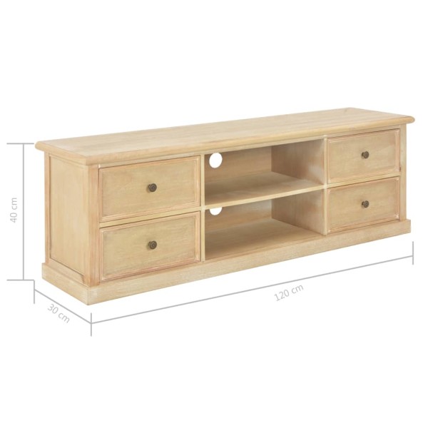 Mueble para TV de madera 120x30x40 cm