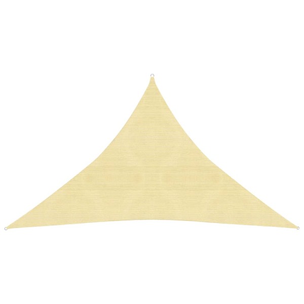 Toldo de vela beige HDPE 160 g/m² 2,5x2,5x3,5 m