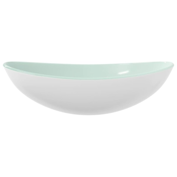 Lavabo de vidrio templado blanco 54,5x35x15,5 cm