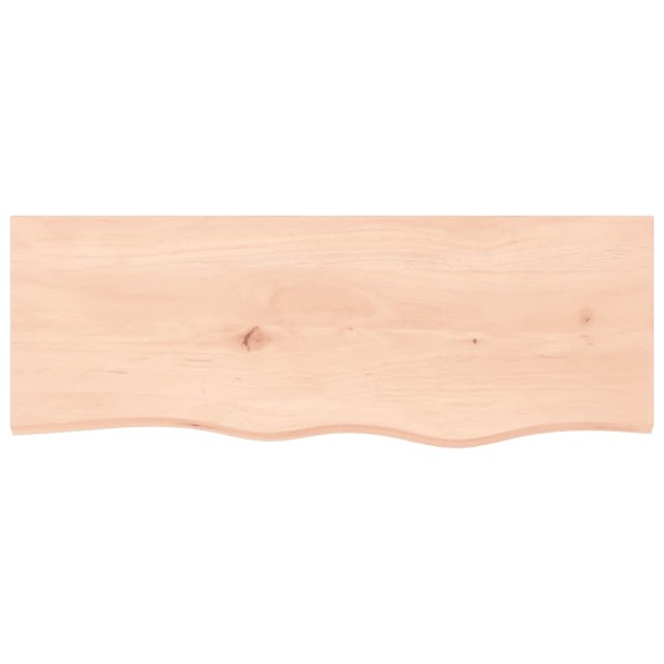 Estante de pared madera maciza roble sin tratar 80x30x(2-6) cm