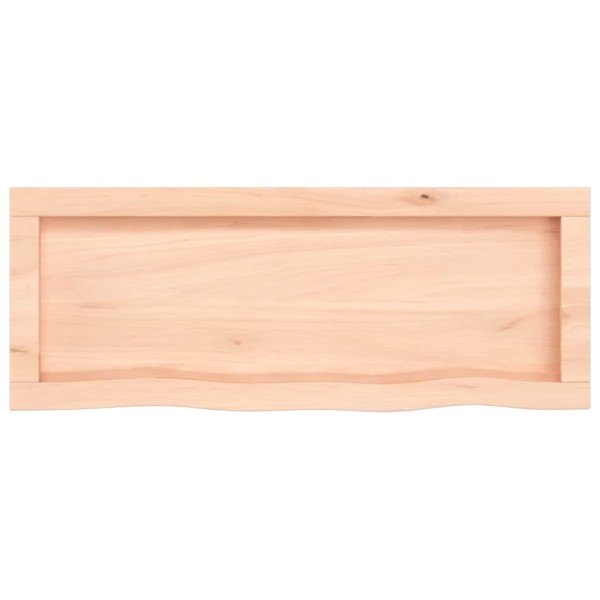 Estante de pared madera maciza roble sin tratar 80x30x(2-6) cm