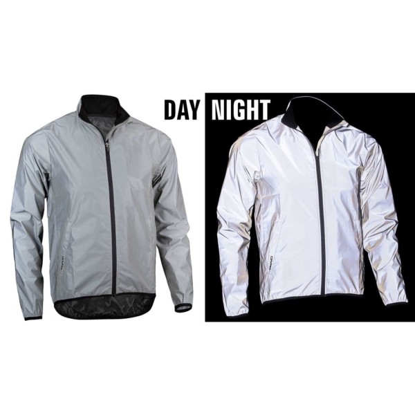 Avento Chaqueta de correr reflectante para hombre L 74RC-ZIL-L