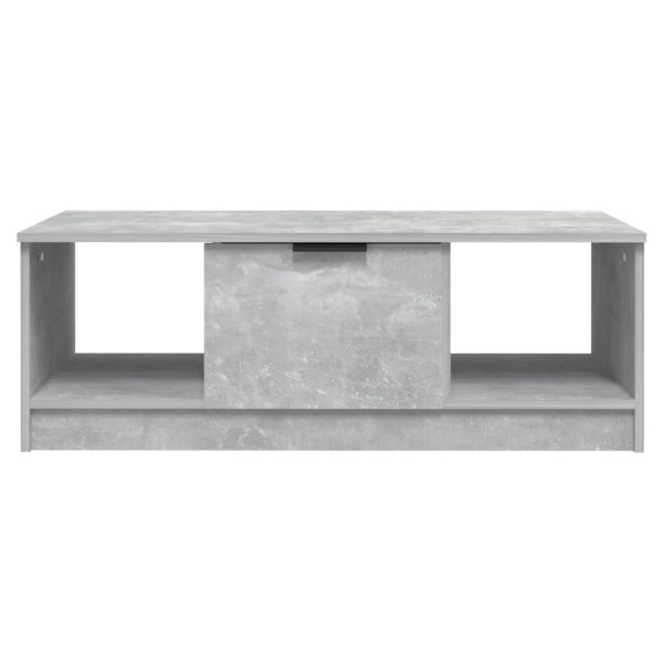 Mesa de centro madera de ingeniería gris hormigón 102x50x36 cm