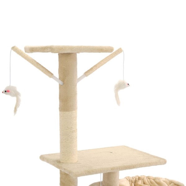 Rascador para gatos poste rascador de sisal 230-250 cm beige