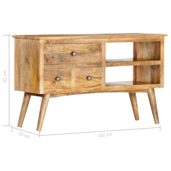 Aparador de madera maciza de mango 102x35x61 cm