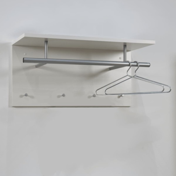 FMD Perchero de pared blanco 72x29,3x34,5 cm