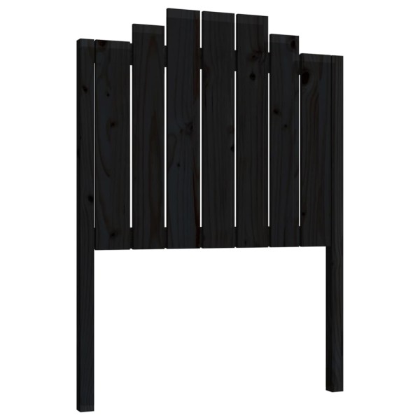 Cabecero de cama madera maciza de pino negro 81x4x110 cm