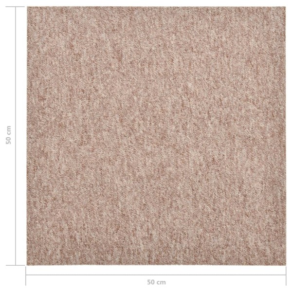 Baldosas de suelo de moqueta 20 uds 5 m² 50x50 cm beige