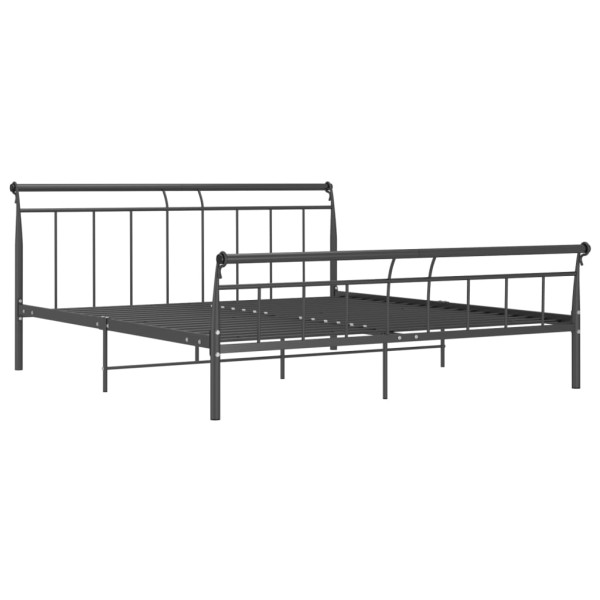 Estructura de cama de metal negro 200x200 cm