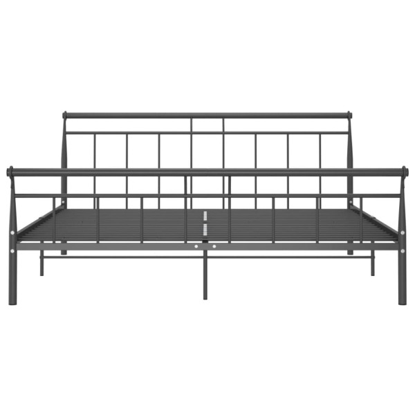 Estructura de cama de metal negro 200x200 cm