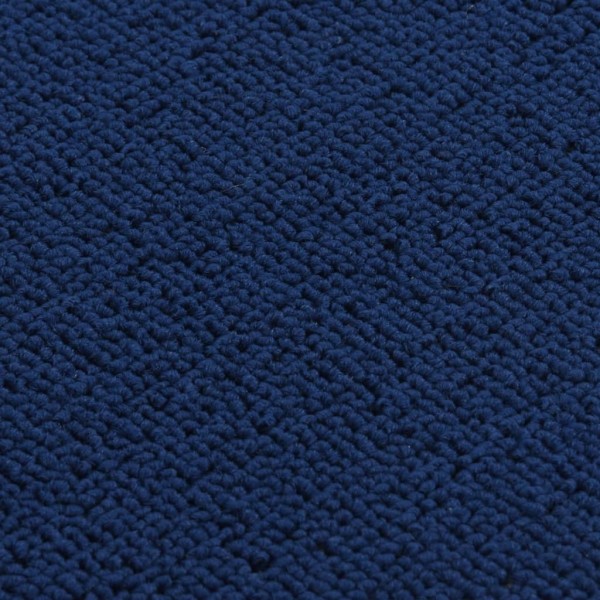 Alfombrilla de escalera 15 uds azul marino rectangular 75x20 cm