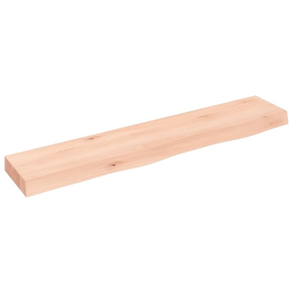 Estante de pared madera maciza de roble sin tratar 100x20x6 cm