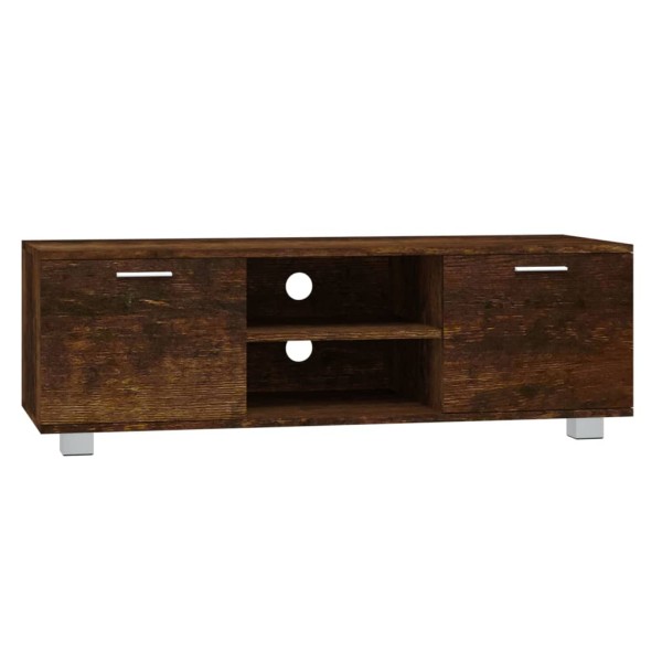 Mueble para TV madera contrachapada roble ahumado 120x40,5x35cm