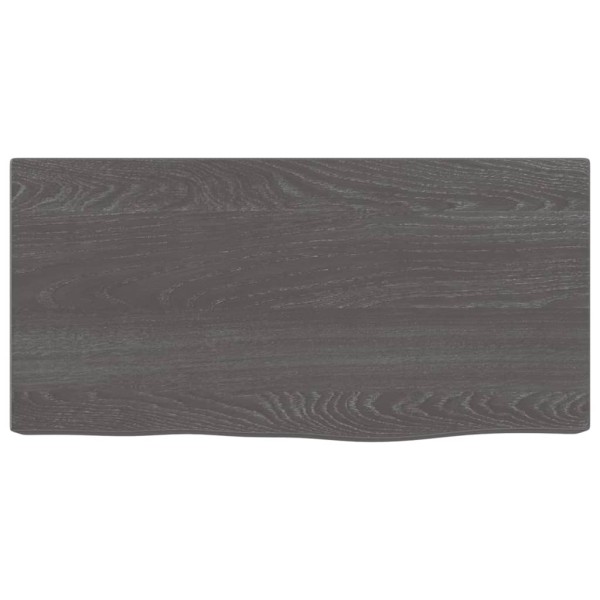 Estante de pared madera roble tratada marrón oscuro 40x20x6 cm