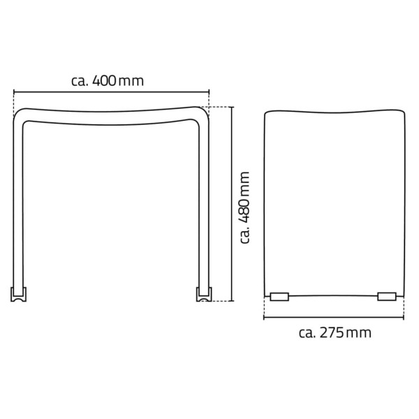 RIDDER Taburete de baño Trendy transparente