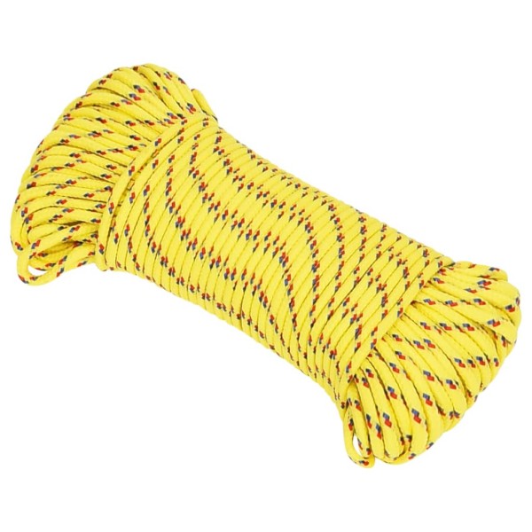 Cuerda de barco polipropileno amarillo 4 mm 50 m