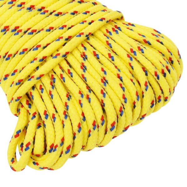 Cuerda de barco polipropileno amarillo 4 mm 50 m