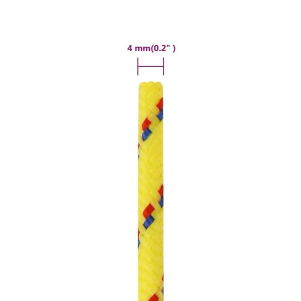 Cuerda de barco polipropileno amarillo 4 mm 50 m