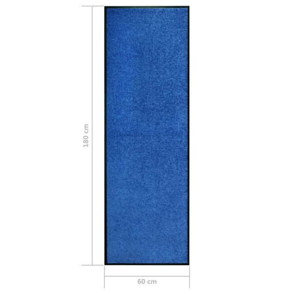 Felpudo lavable azul 60x180 cm