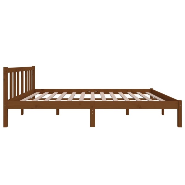 Estructura de cama madera maciza marrón miel 120x200 cm