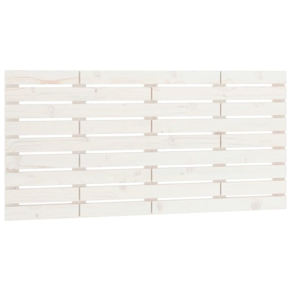 Cabecero de cama de pared madera maciza pino blanco 141x3x63 cm