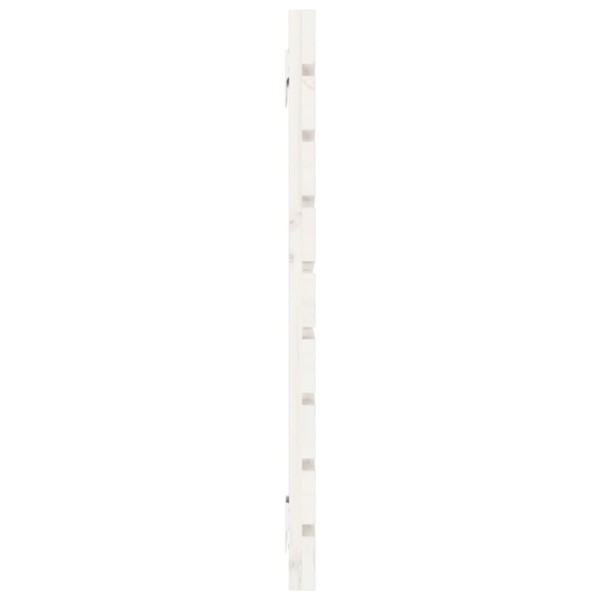 Cabecero de cama de pared madera maciza pino blanco 141x3x63 cm