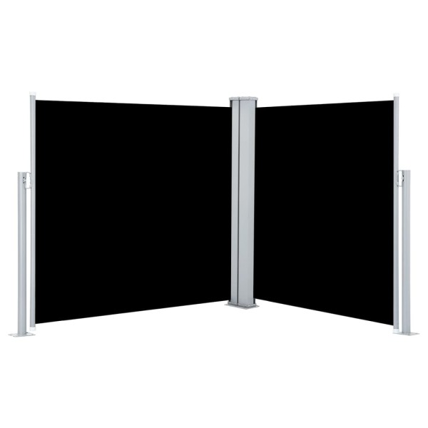 Toldo lateral retráctil negro 120x600 cm