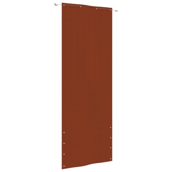 Toldo pantalla para balcón de tela oxford terracota 80x240 cm