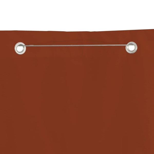 Toldo pantalla para balcón de tela oxford terracota 80x240 cm