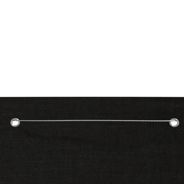 Toldo pantalla para balcón de tela oxford negro 80x240 cm