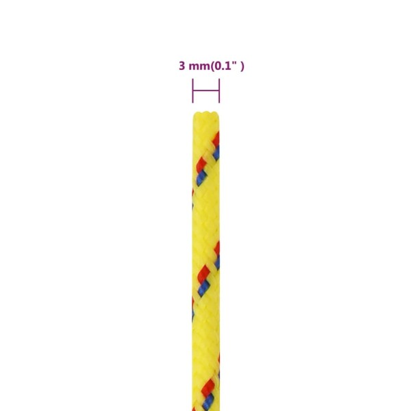 Cuerda de barco polipropileno amarillo 3 mm 500 m