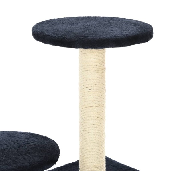 Rascador para gatos con poste de sisal azul oscuro 60 cm