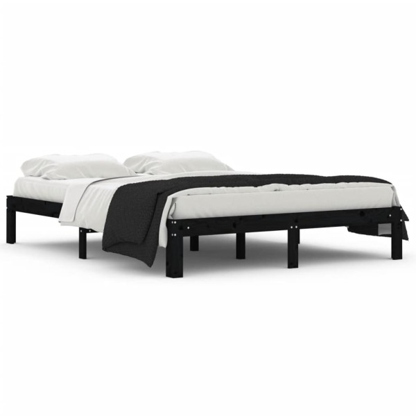 Estructura de cama madera maciza king size 150x200 cm