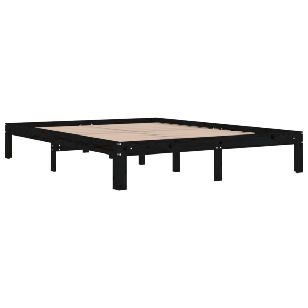 Estructura de cama madera maciza king size 150x200 cm