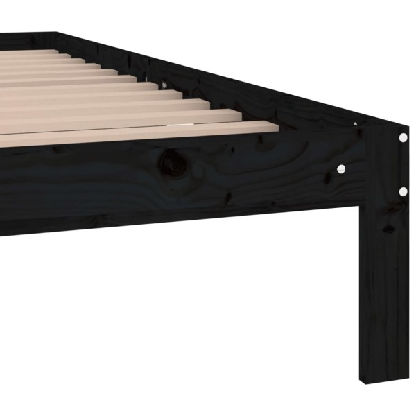 Estructura de cama madera maciza king size 150x200 cm