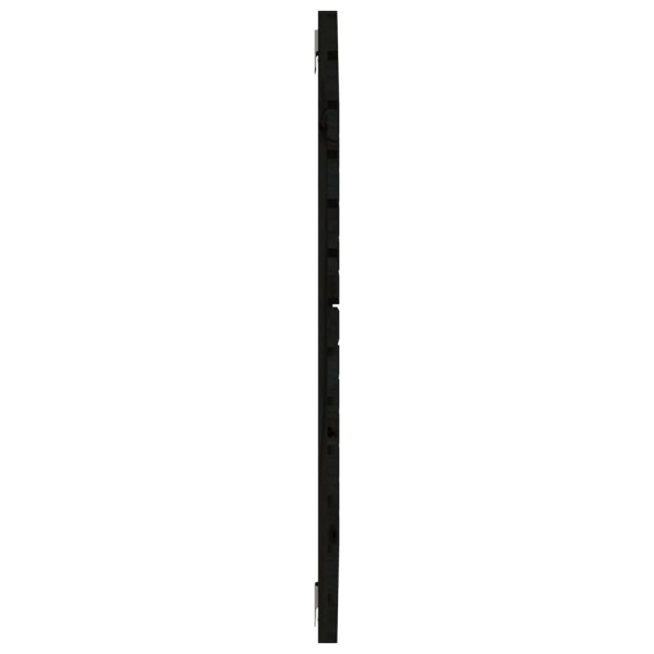 Cabecero de cama de pared madera maciza pino negro 81x3x91,5 cm