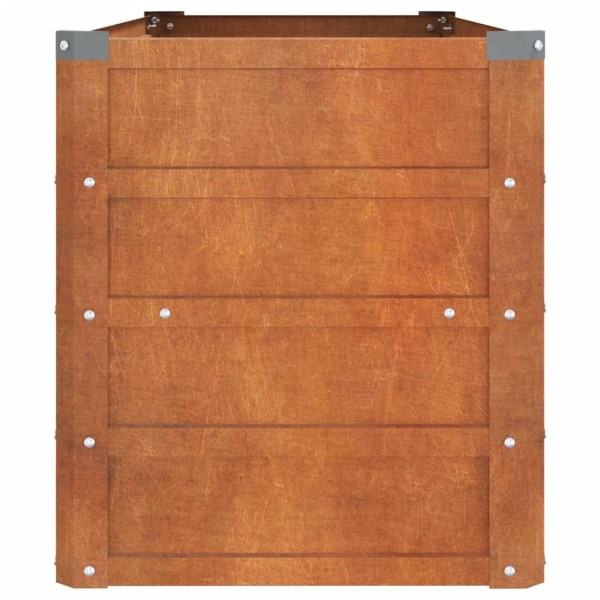 Arriate oxidado de acero corten 100x40x45 cm