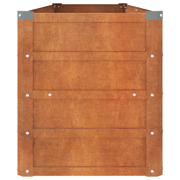 Arriate oxidado de acero corten 160x40x45 cm