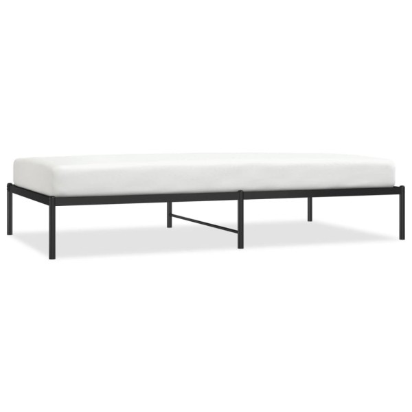 Estructura de cama de metal negro 107x203 cm