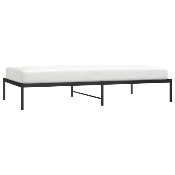 Estructura de cama de metal negro 107x203 cm