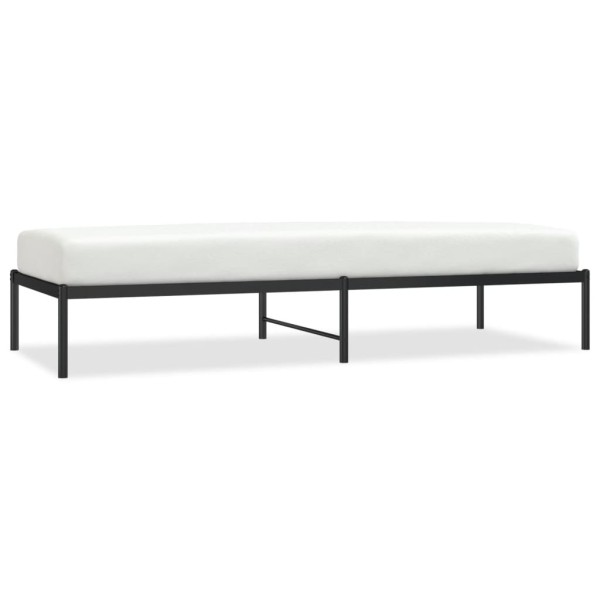 Estructura de cama de metal negro 80x200 cm