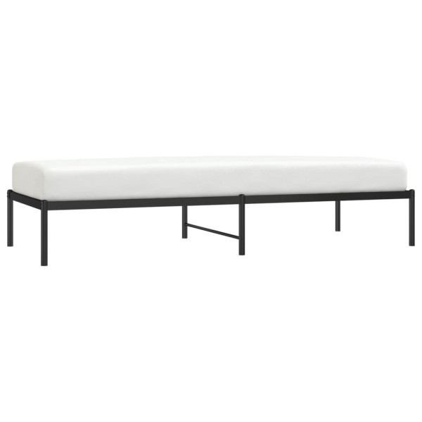 Estructura de cama de metal negro 80x200 cm