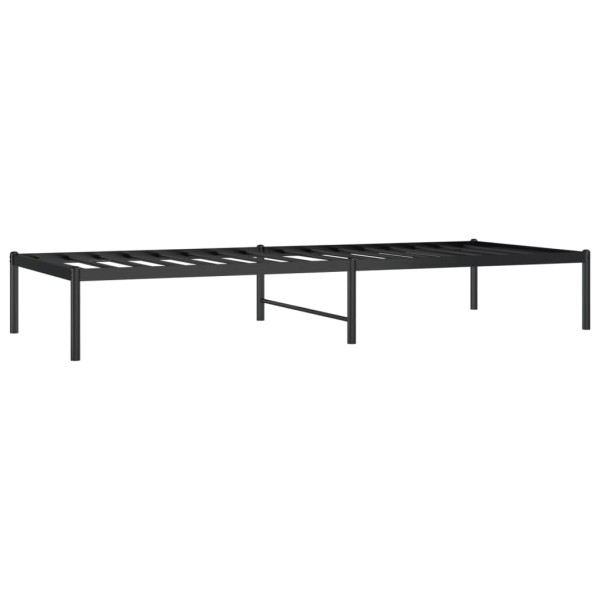 Estructura de cama de metal negro 80x200 cm