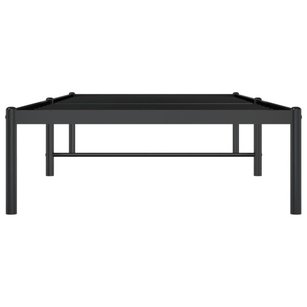 Estructura de cama de metal negro 80x200 cm