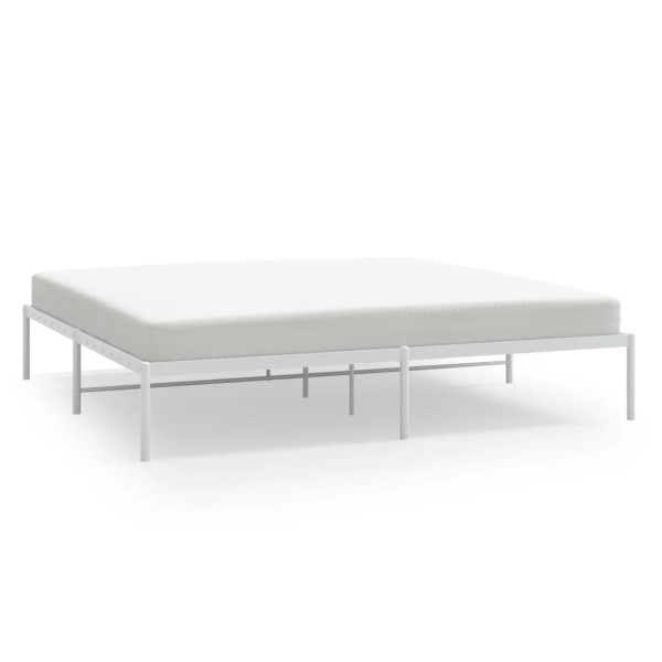 Estructura de cama de metal blanco 183x213 cm